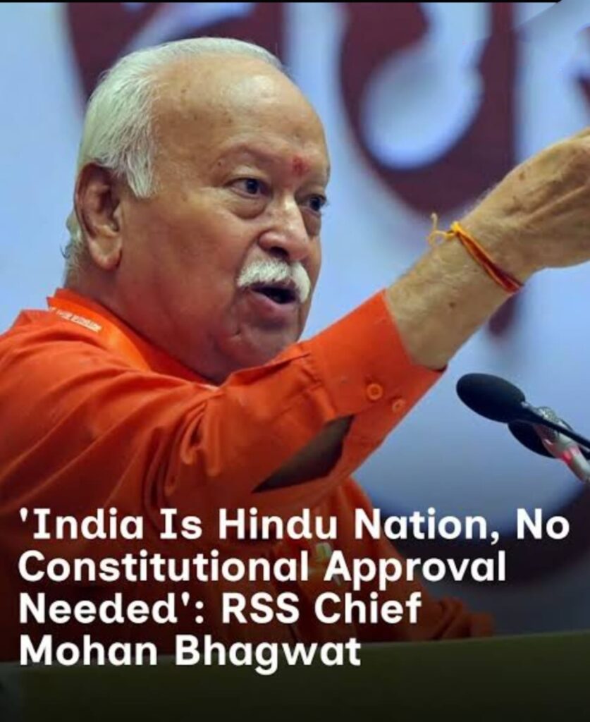 RSS Chief Comments  - India is Hindu Nation