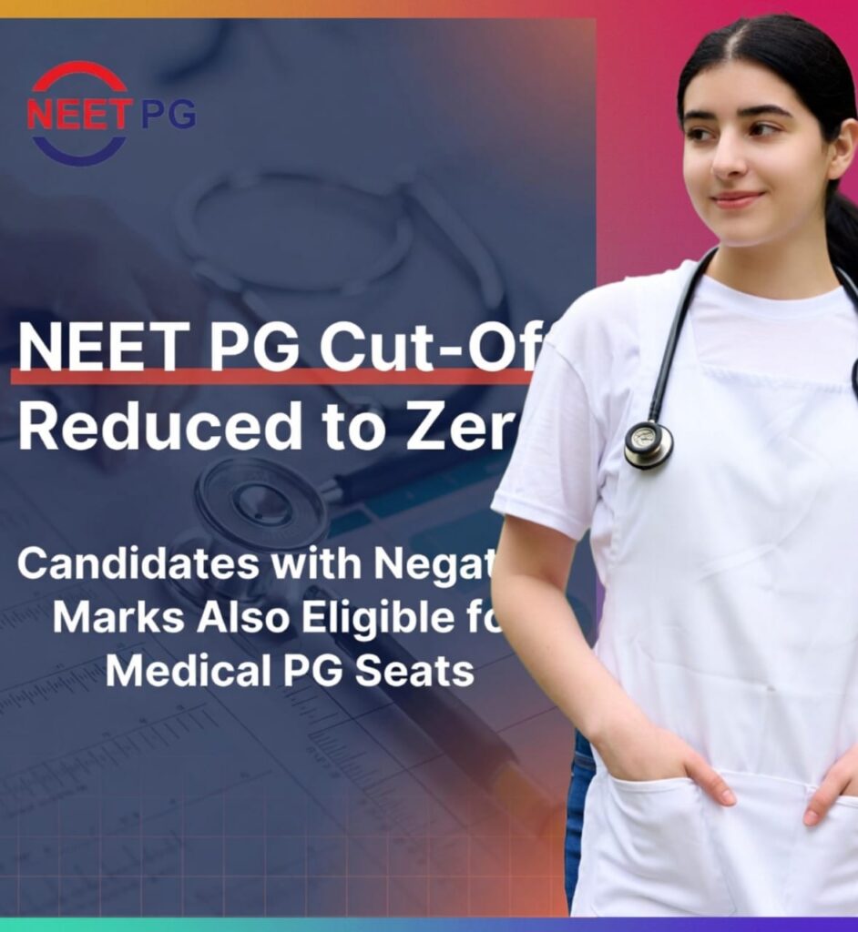 NEET PG Cut Off Reduced to Zero