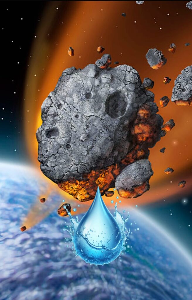 #Icy Asteroids turned to Ocean