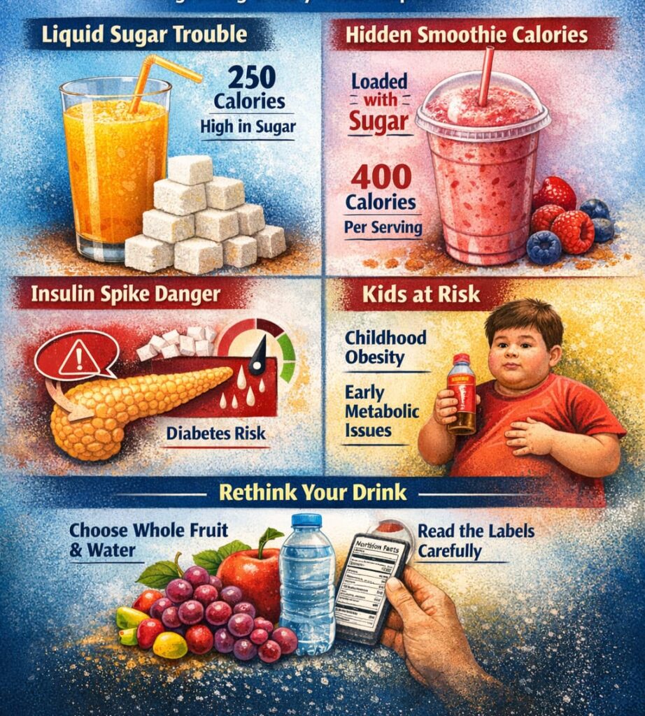 Fruit Juices causes Sugar