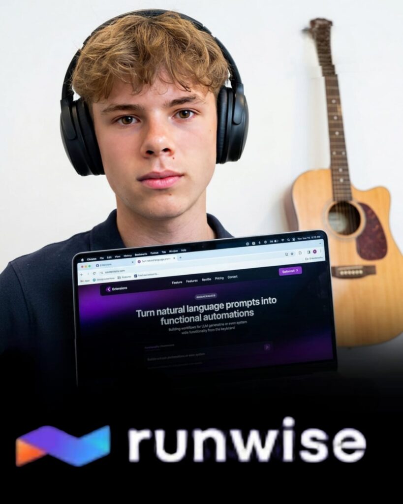 15-Year-Old Thomas Guthrie is CEO to Runwise AI Company